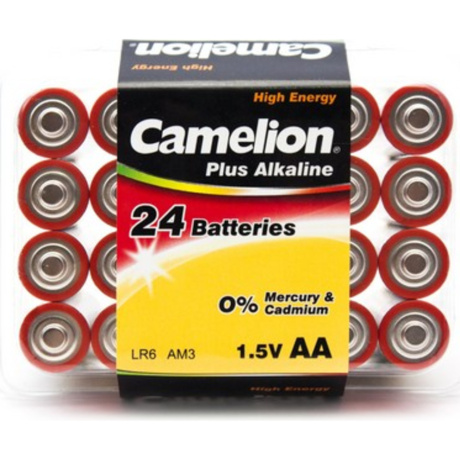 AA Батарейка CAMELION Plus Alkaline LR6-PB24, 24 шт.