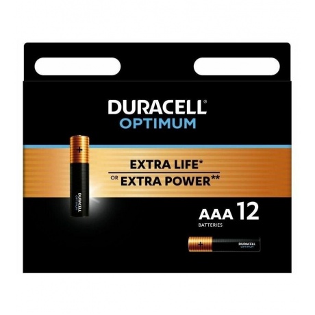 Батарейка Duracell LR03/12BL Alkaline LR03 Optimum AAA (12шт) - фото 1