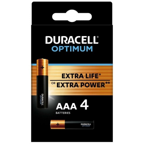 Батарейка Duracell LR03/4BL OPTIMUM (4 шт. в уп-ке) - фото 1