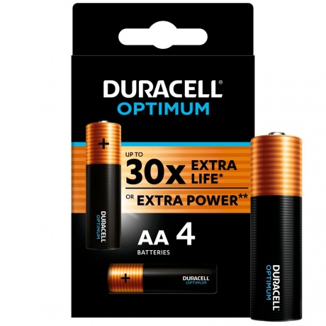 Батарейка Duracell LR6/4BL OPTIMUM  (4 шт в уп-ке) - фото 1