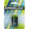 Батарейка Ergolux 6LR61 Alkaline BL-1 (6LR61 BL-1, 9В)  (1 шт. в...