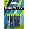 Батарейка Ergolux LR6 Alkaline BL-4 (LR6 BL-4, 1.5В) (4 шт. в уп...