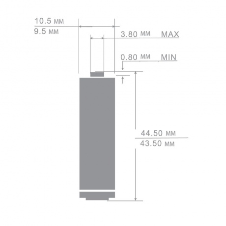 Батарейка Ergolux AAA-600mAh Ni-Mh BL-2 (NHAAA600BL2, аккумулятор,1.2В)  (2 шт. в уп-ке) - фото 2