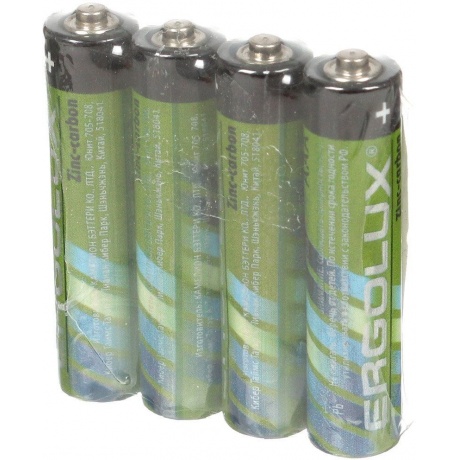 Батарейка Ergolux R 03 SR4 (R03SR4, 1.5В) (4 шт. в уп-ке) - фото 4