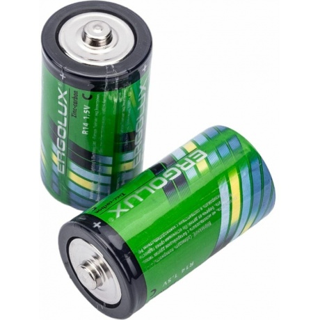 Батарейка Ergolux R14  SR2 (R14SR2, 1.5В)(2 шт. в уп-ке) - фото 4