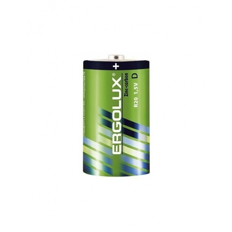 Батарейка Ergolux R20  SR2 (R20SR2, 1.5В)  (2 шт. в уп-ке) - фото 2