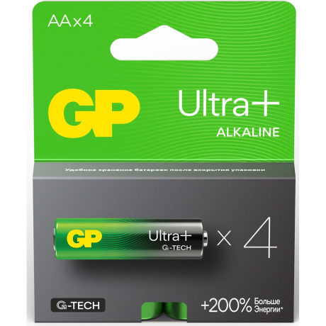 Батарейка GP 15AUPA21-2CRSB4 40/320 Ultra Plus (4 шт.в уп-ке) - фото 1
