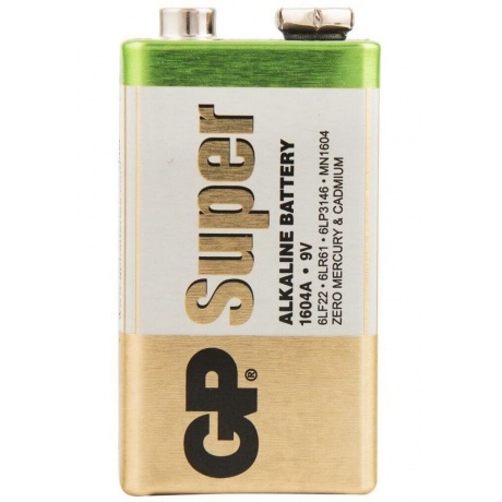 Батарейка GP 1604A-5CR1 10/200  Super (1 шт. в уп-ке) крона блистер - фото 3