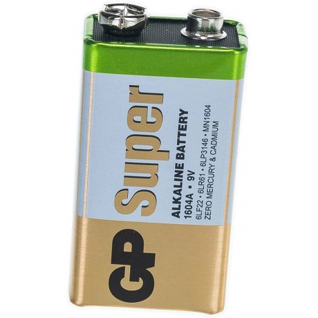 Батарейка GP 1604A-5CR1 10/200  Super (1 шт. в уп-ке) крона блистер - фото 4