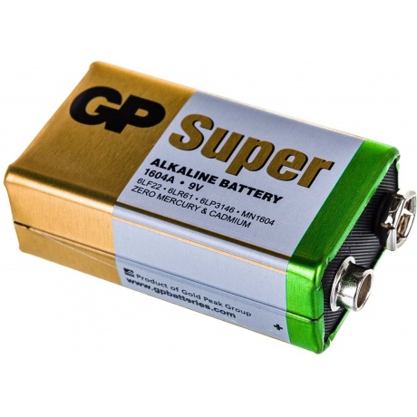 Батарейка GP 1604A-5CR1 10/200  Super (1 шт. в уп-ке) крона блистер - фото 6