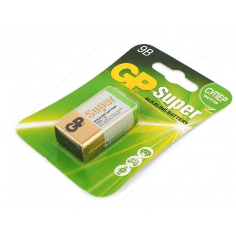 Батарейка GP 1604A-5S1 10/50/500 Super (1 шт. в уп-ке) крона - фото 13