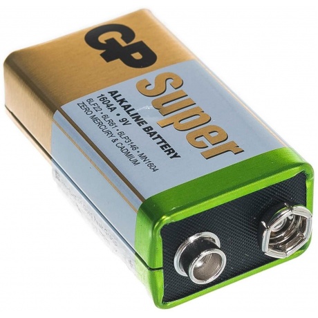Батарейка GP 1604A-5S1 10/50/500 Super (1 шт. в уп-ке) крона - фото 5