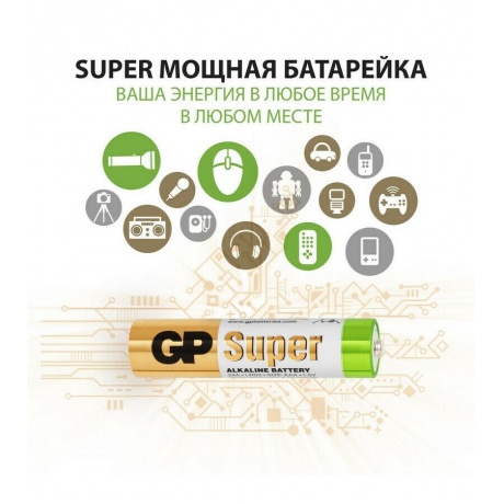 Батарейка GP 24A(CR4)-UE4 AAA (SUPER)  (4 шт. в уп-ке) - фото 11