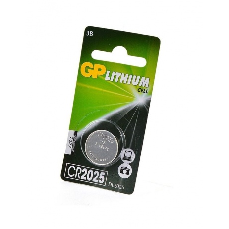 Батарейка GP CR2025-2C1  (1 шт. в уп-ке) - фото 2