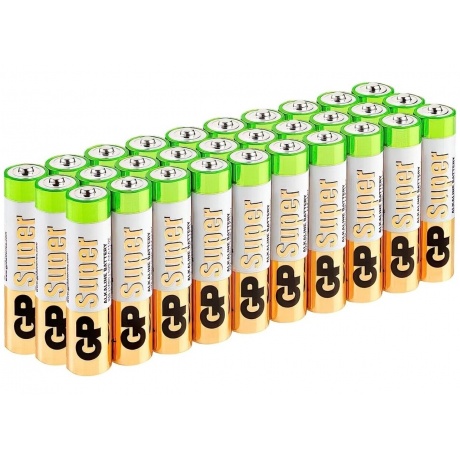 Батарейка GP Super Alkaline 24A LR03 AAA   (30 шт. в уп-ке) {10502} - фото 1
