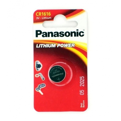 

Батарейка литиевая Panasonic Lithium Power CR-1616EL/1B в блистере 1шт