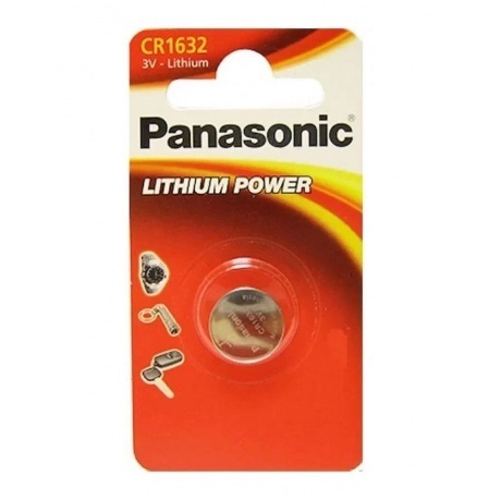 Батарейка литиевая Panasonic Lithium Power CR-1632EL/1B в блисте...