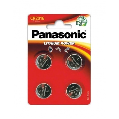 

Батарейки литиевые Panasonic Lithium Power CR-2016EL/4B в блистере 4шт