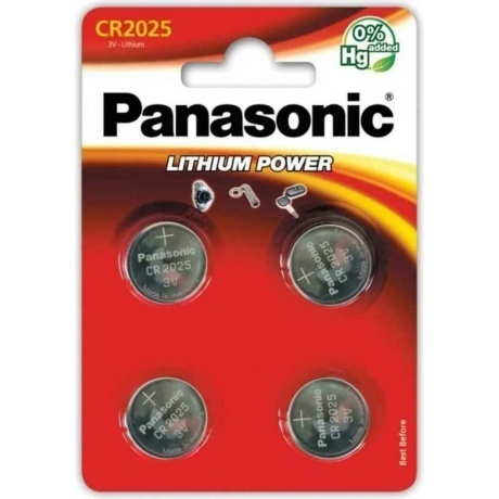 

Батарейки литиевые Panasonic Lithium Power CR-2025EL/4B в блистере 4шт