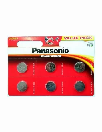 Батарейки литиевые Panasonic Lithium Power CR-2025EL/6B в блисте...