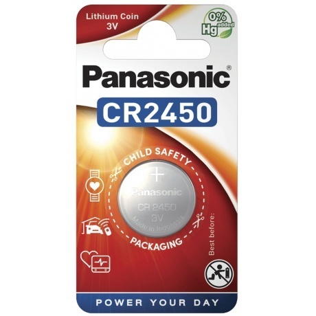 

Батарейка литиевая Panasonic Lithium Power CR-2450EL/1B в блистере 1шт