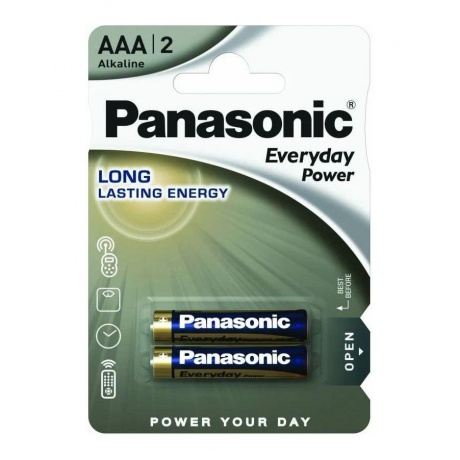 Батарейки Panasonic LR03EPS/2BP RU AAA щелочные Everyday Power в...