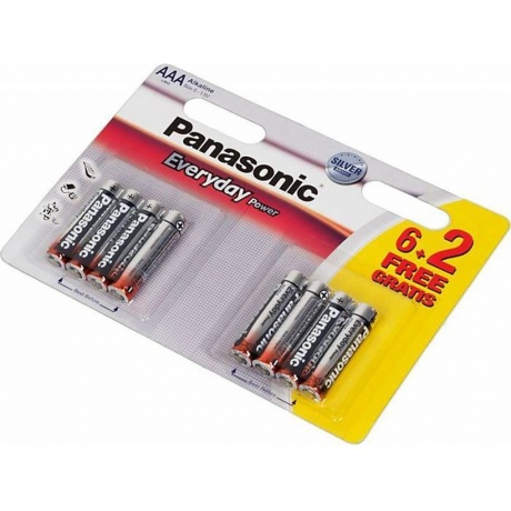 Батарейки Panasonic LR03REE/8B AAA щелочные Everyday Power multi pack в блистере 8шт - фото 2