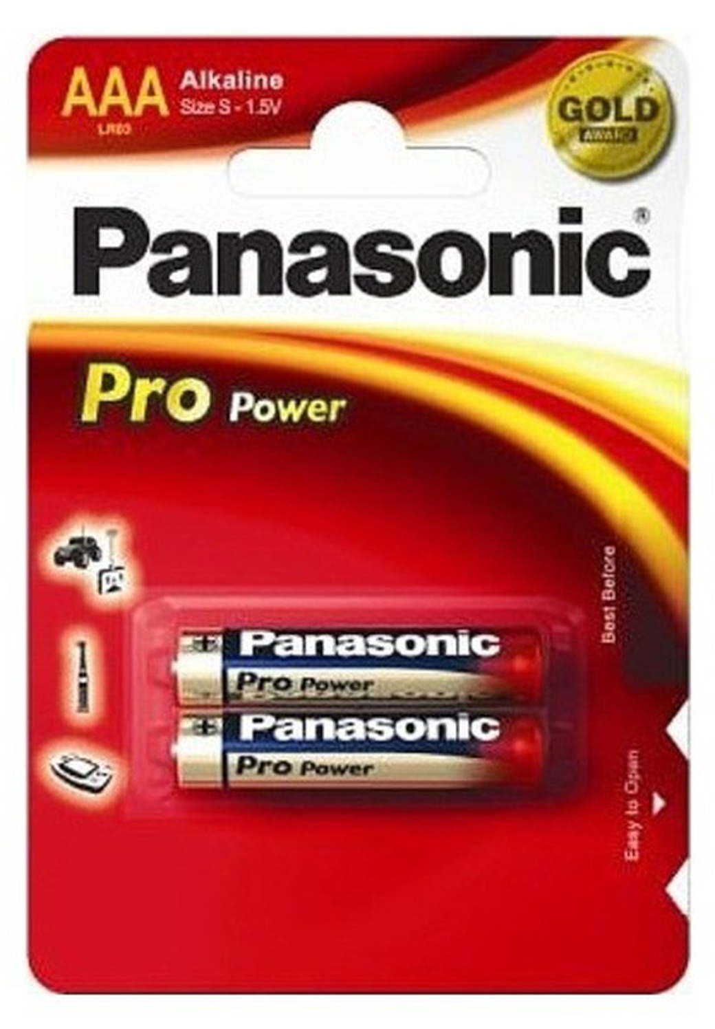 Батарейки Panasonic LR03XEG/2BP RU AAA щелочные Pro Power в блистере 2шт