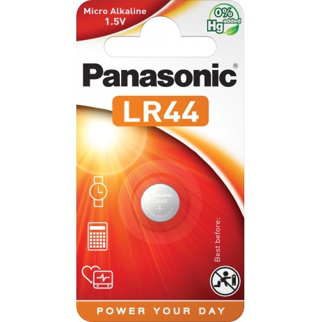 Батарейки Panasonic LR44EL/1BP дисковые щелочные Micro Alkaline ...