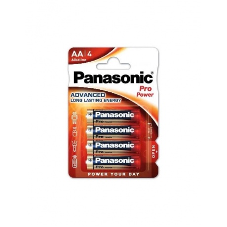 Батарейки Panasonic LR6XEG/4BP RU AA щелочные Pro Power в блистере 4шт - фото 1