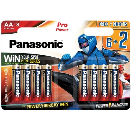 Батарейки Panasonic LR6XEG/8BWR AA щелочные Pro Power multi pack...