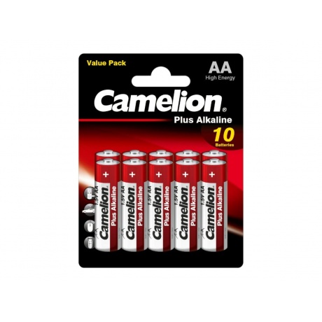 Батарейки AA - Camelion LR6 Plus Alkaline (10 штук) LR6-BP10 - фото 2