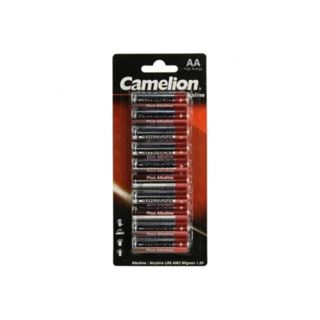 Батарейки AA - Camelion LR6 Plus Alkaline (10 штук) LR6-BP1x10P - фото 4