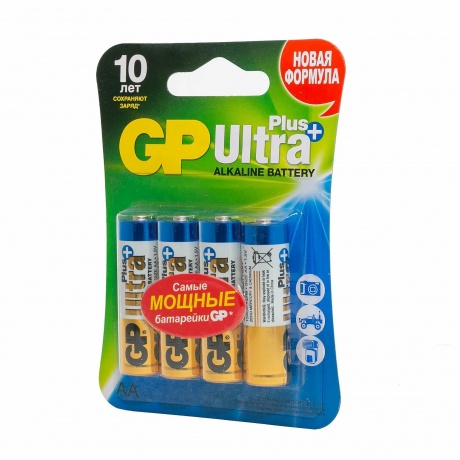 Батарейки AA - GP Ultra Plus Alkaline 15А 15AUPA21-2CRSB4 40/320 (4 штуки) - фото 8