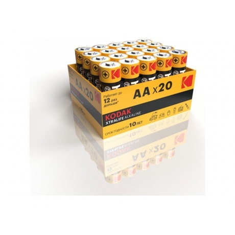 Батарейки AA - Kodak LR6/20BOX Xtralife Alkaline (20 штук) - фото 1