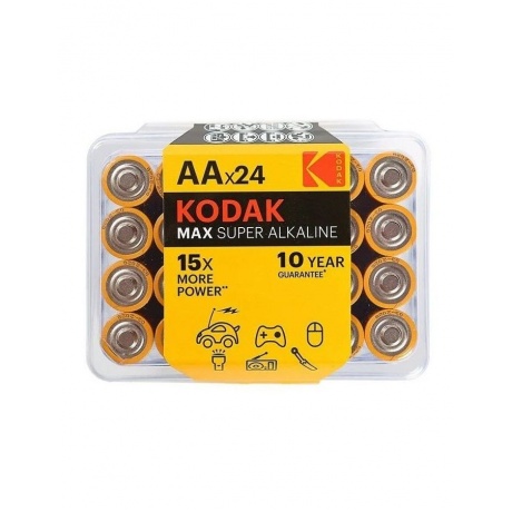 Батарейки AA - Kodak LR6/24BOX Max Super Alkaline (24 штуки) - фото 2