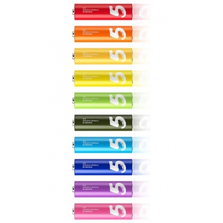 Батарейки AA - Xiaomi Rainbow ZI5 Colors (10 штук) Батарейки AA501 - фото 4