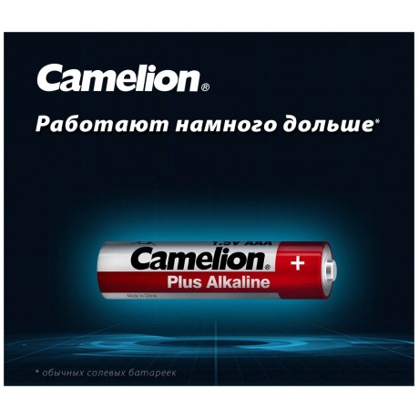 Батарейки AAA - Camelion Alkaline Plus LR03 LR03-BP2 (2 штуки) - фото 4
