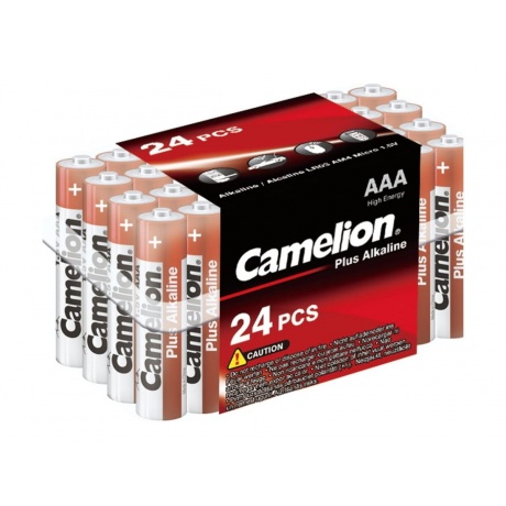 Батарейки AAA - Camelion Alkaline Plus LR03 LR03-PB24 (24 штуки) - фото 3