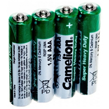 Батарейки AAA - Camelion Green R03 R03P-SP4G (4 штуки) - фото 2