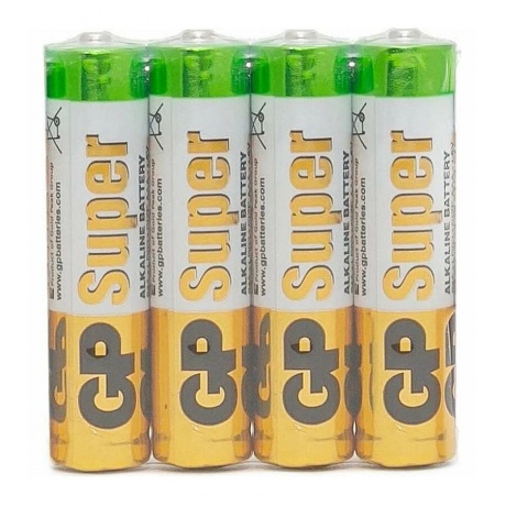 Батарейки AAA - GP Super Alkaline 24A (4 штуки) 24ARS-2SB4 - фото 1