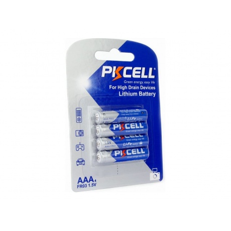 Батарейки AAA - Pkcell 1.5V Li-Fe Батарейки AAA-4B (4 штуки) - фото 1