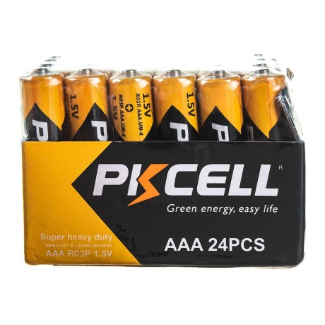 Батарейки AAA - Pkcell R03P-4S-24 (24 штуки) - фото 3