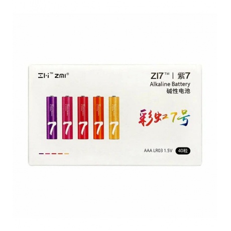 Батарейки AAA - Xiaomi ZMI Rainbow ZI7 (40 штук) Батарейки AA740 - фото 13