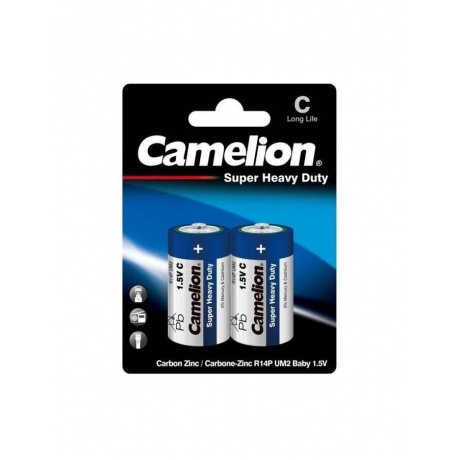 Батарейки C - Camelion R14 Blue R14P-BP2B (2 штуки) - фото 1