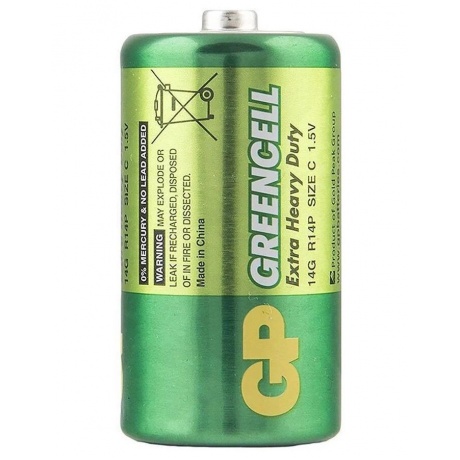 Батарейки C - GP R14 Greencell 14G-2CR2 (2 штуки) - фото 4