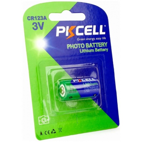 Батарейки CR123A - Pkcell 3V Li-ion CR123A-1B (1 штука) - фото 4