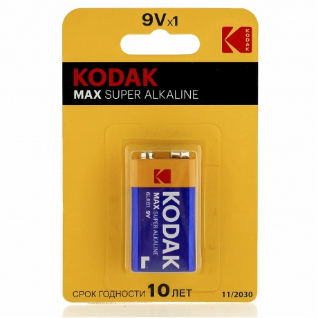 Батарейки Крона - Kodak 6LR61/1BL Max Super Alkaline (1 штука) - фото 3