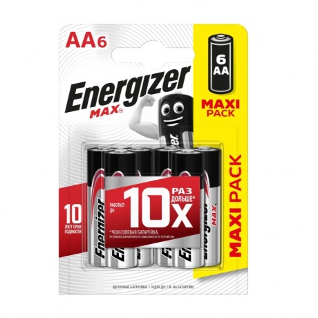 Батарейки Energizer Max LR6 AA BL4+2 6pcs/Pack - фото 1