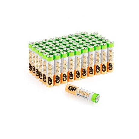 Батарейки алкалиновые GP Super Alkaline 24А ААA - 60 шт. в пленке - фото 2